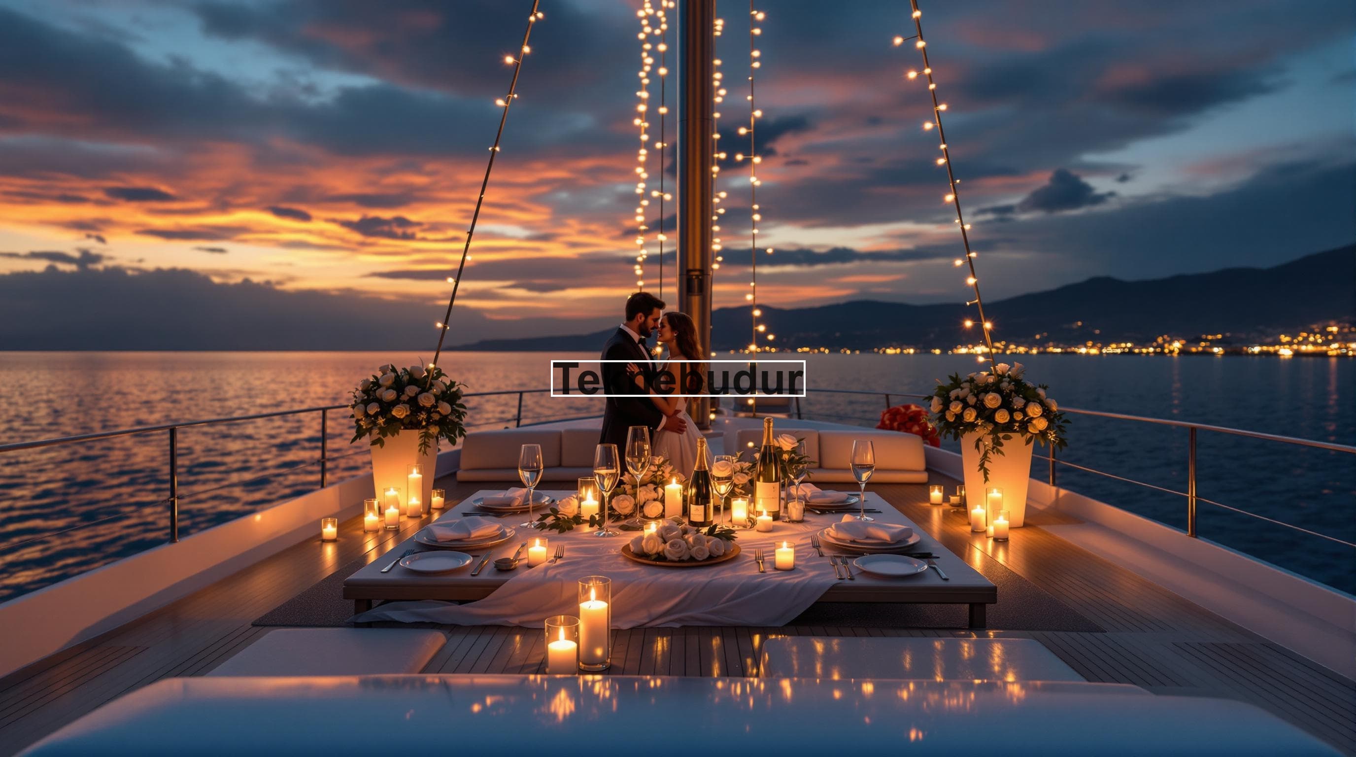 Mersin'de Romantik Yatta Evlilik Yıldönümü Organizasyonu