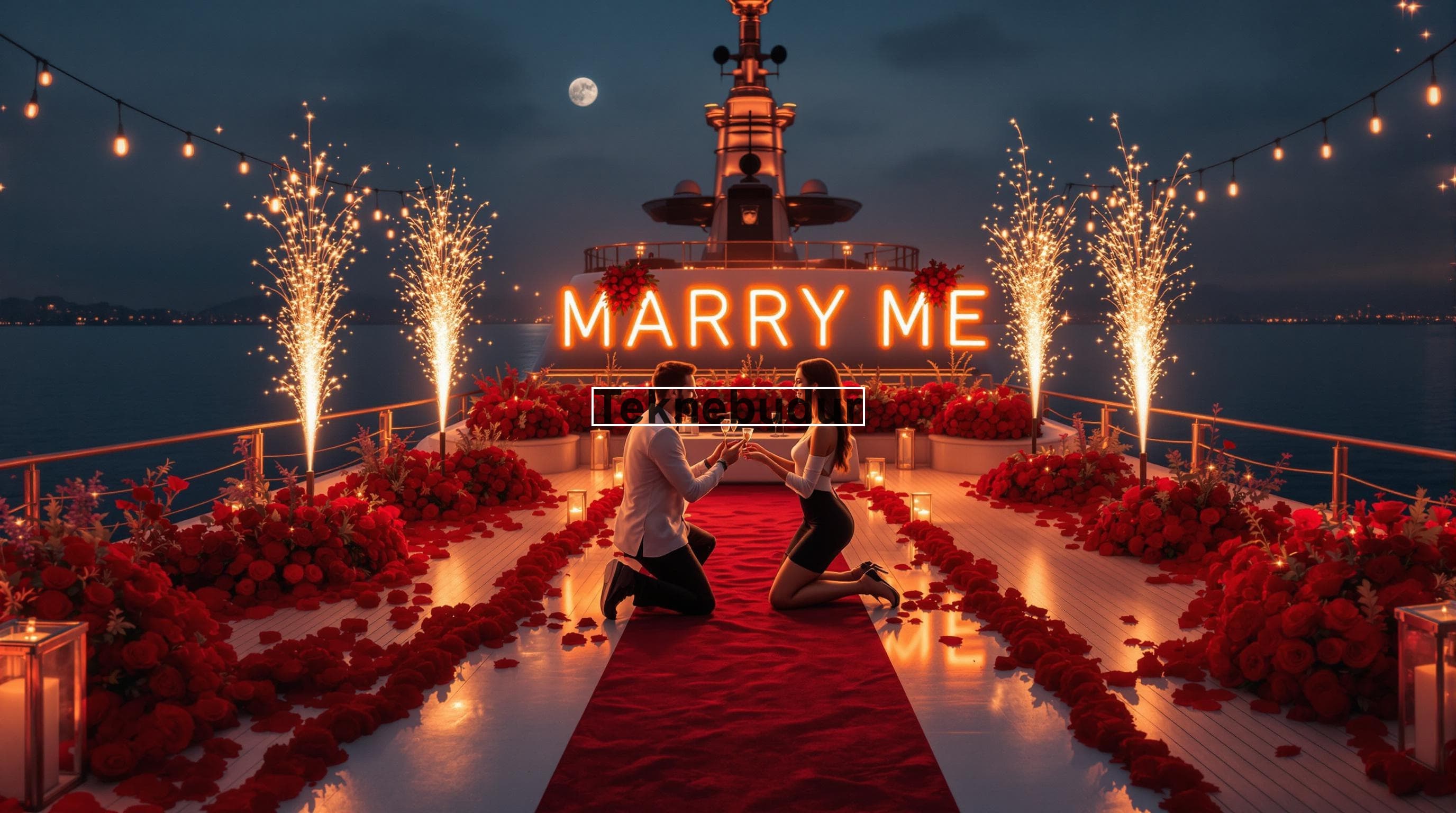 Mersin'de Yatta Evlilik Teklifi Organizasyonu